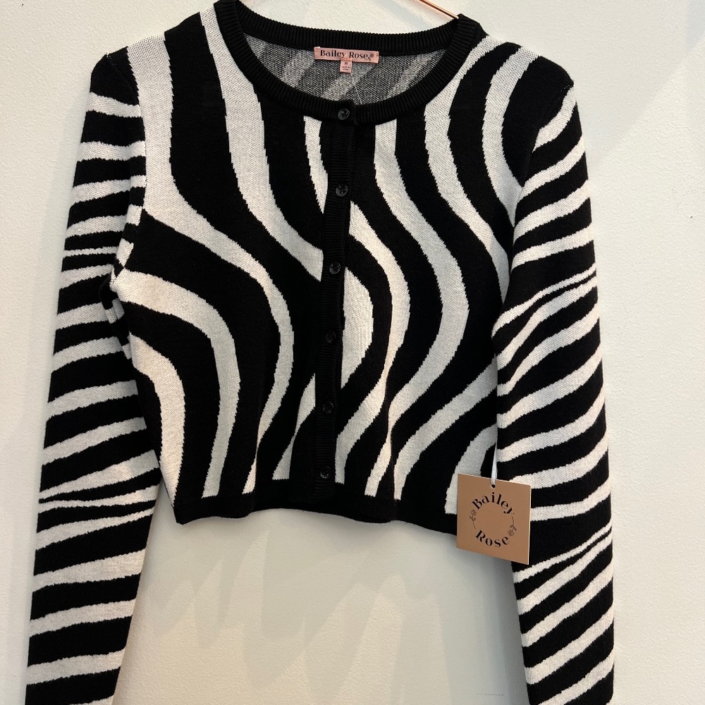 Bailey Rose Zebra Print Sweater